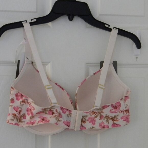 Daisy Fuentes Full Figure T-shirt Push Up Bra 40D Pink Floral NWT - Picture 2 of 6